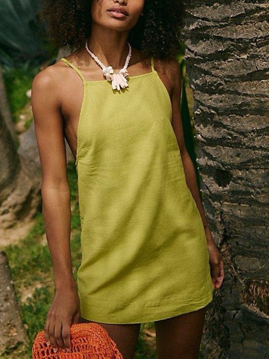 Free People Dresses & Skirts - NWOT Free People Free-est Beachside Cotton-Linen Mini Dress Size XL